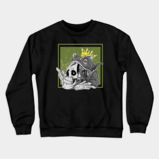 Gothic Prince Skull With Crown Crewneck Sweatshirt